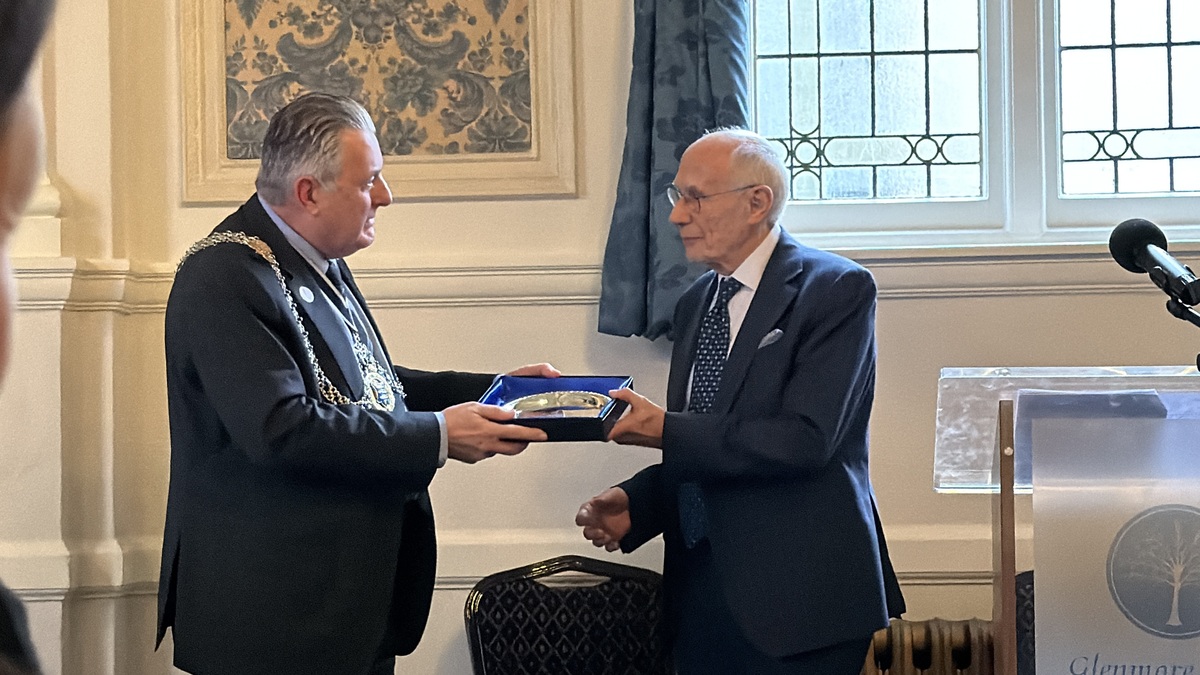 The Mayor, Councillor Noel Hadjimichael and Peter Lantos BEM